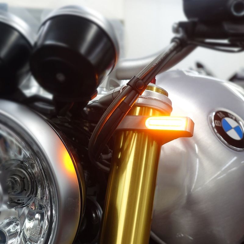 Blinkers framgaffel HeinzBikes ZC-Line 41mm LED universal svart