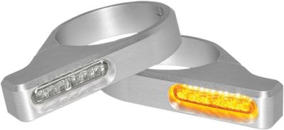 Blinkers framgaffel HeinzBikes ZC-Line 41mm LED universal silver