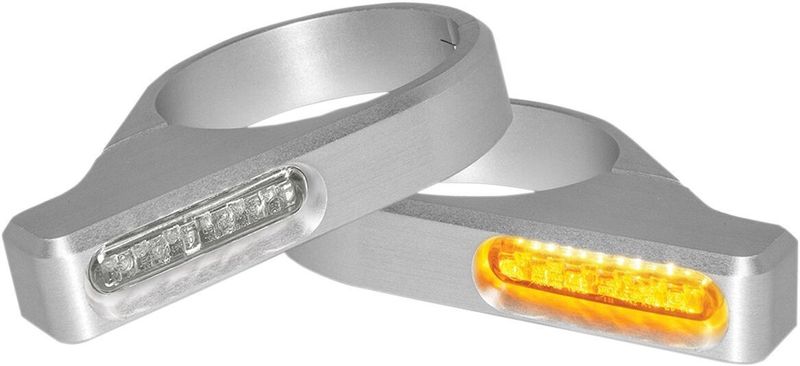Blinkers framgaffel HeinzBikes ZC-Line 41mm LED universal silver