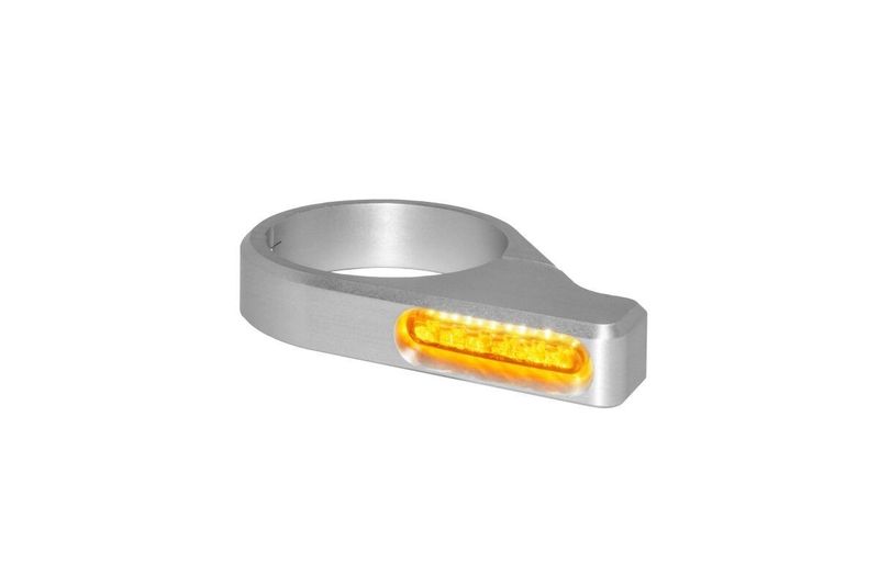 Blinkers framgaffel HeinzBikes ZC-Line 49mm LED universal silver