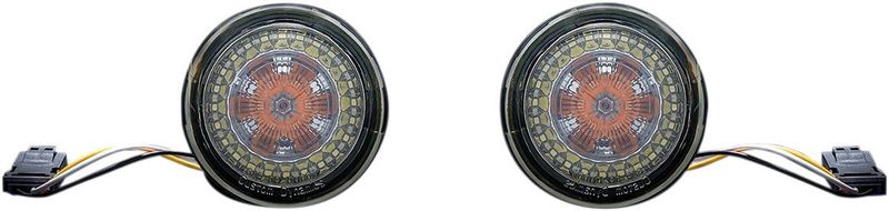 LED-insats blinkers fram Custom Dynamics ProBEAM Dynamic Ringz amber/vit H-D 16-23
