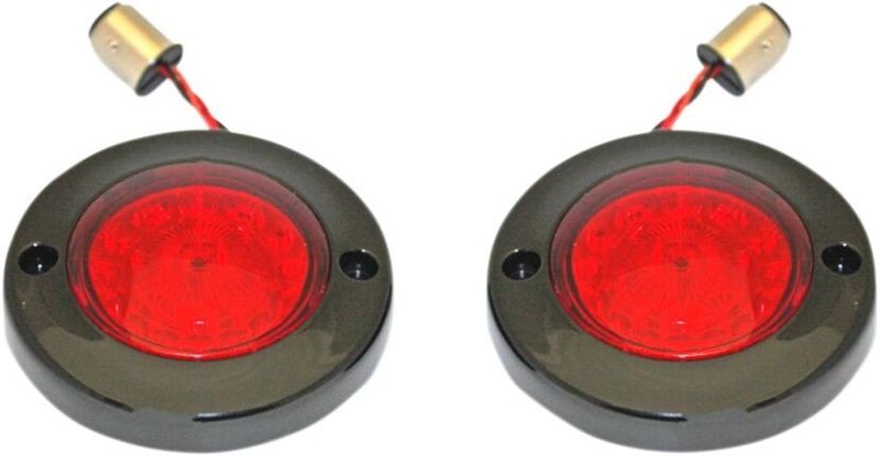 Blinkers bak Custom Dynamics ProBEAM platt LED matt svart Touring 86-22, Softail 86-17