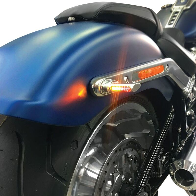 Blinkers baklykta HeinzBikes Aero Winglets 3 1 satin krom universal