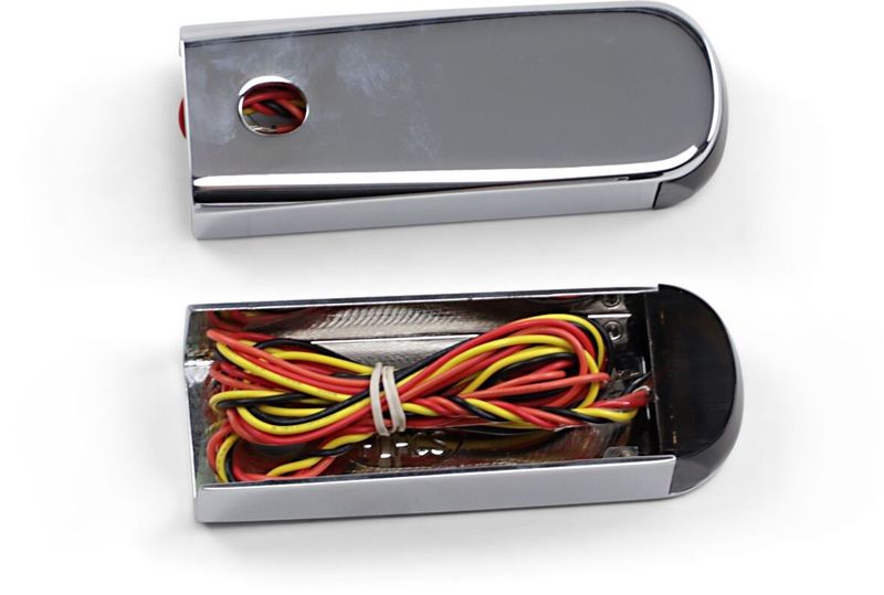 Positionsljus Alloy Art LED röd Softail 18-24, Touring 07