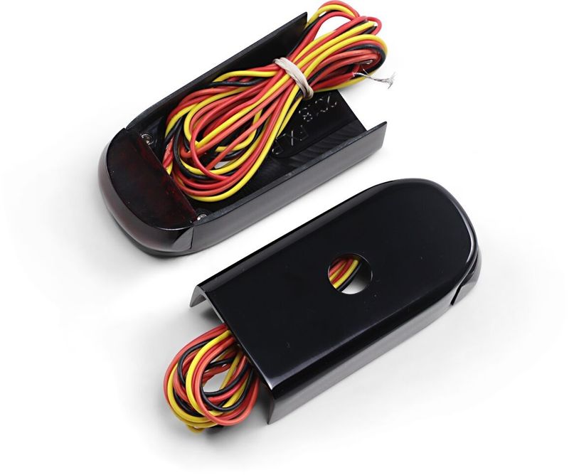 Positionsljus Alloy Art LED röd svart Softail 18-24, Touring 13 SSL-LG-3B