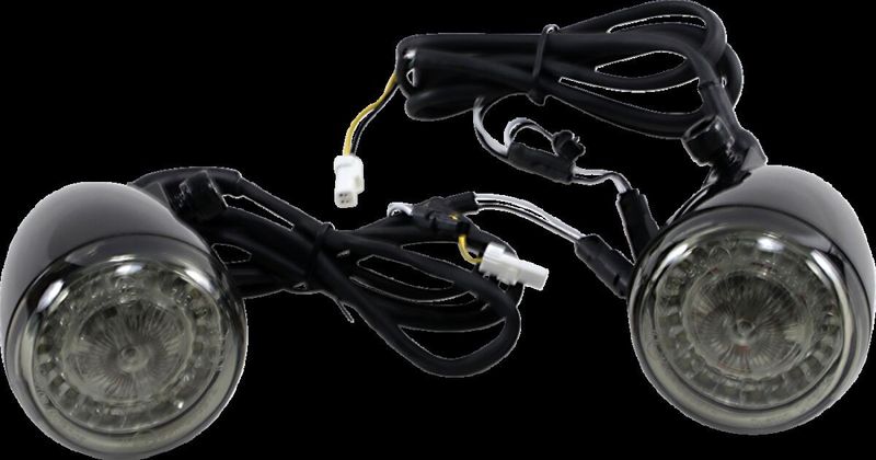 Blinkers fram Custom Dynamics ProBEAM International Dynamic Ringz svart vit Indian 14-upp