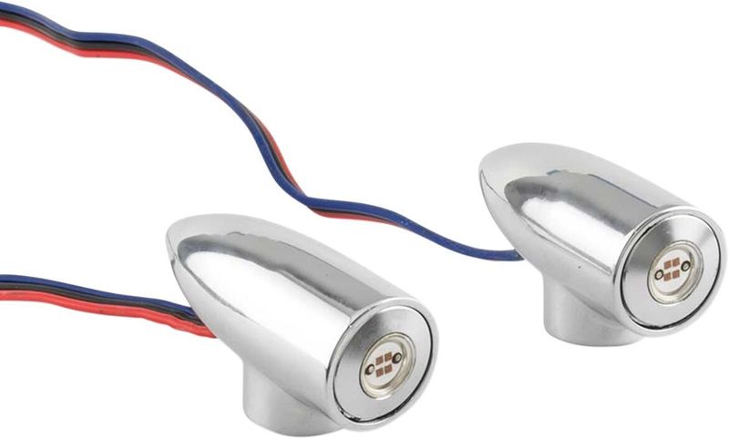Blinkers Paul Yaffe Bagger Nation Lightning Bullets LED vit/orange krom