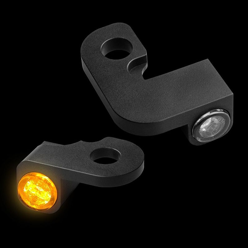 Blinkers styre HeinzBikes Nano PL svart Softail 90-14 HBTSN-FL-14-PL