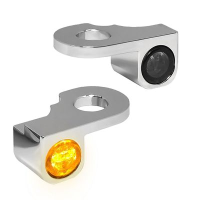 Blinkers styre HeinzBikes Nano krom CVO FLT/Touring models 02-20