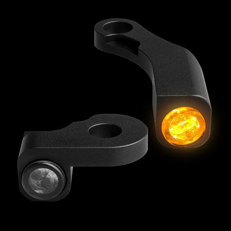 Blinkers styre HeinzBikes Nano PL svart Softail 19-24