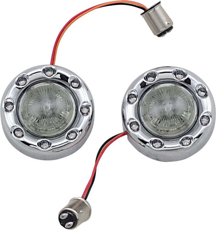Blinkers Custom Dynamics ProBEAM Ringz krom rökfärgad H-D 95-upp