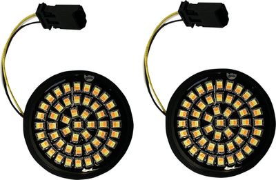 Insatser blinkers Custom Dynamics Genesis 4 Amber vit LED H-D 16-23