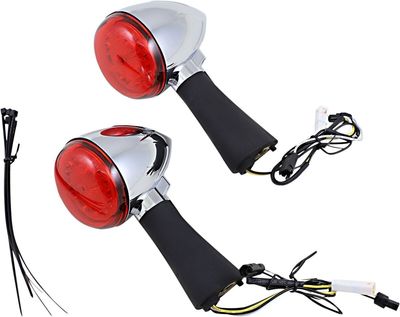 Blinkers bak Custom Dynamics ProBEAM Ringz LED Indian 15-24 krom/röd