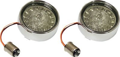 Insats blinkers Custom Dynamics röd krom rökfärgad H-D 07-upp