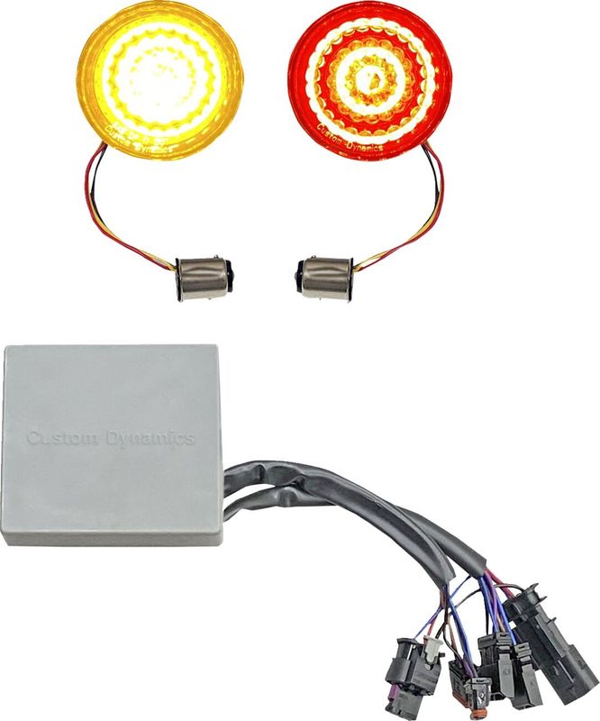 Insatser blinkers Custom Dynamics SMART LED röd Softail 18-24