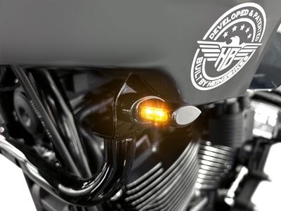Blinkers fram HeinzBikes Micro svart anodiserad FXLRST Low Rider ST 22-26