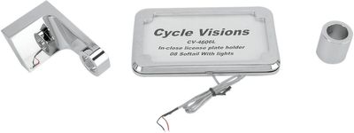Nummerplåtshållare Cycle Visions med belysning Softail 08-17