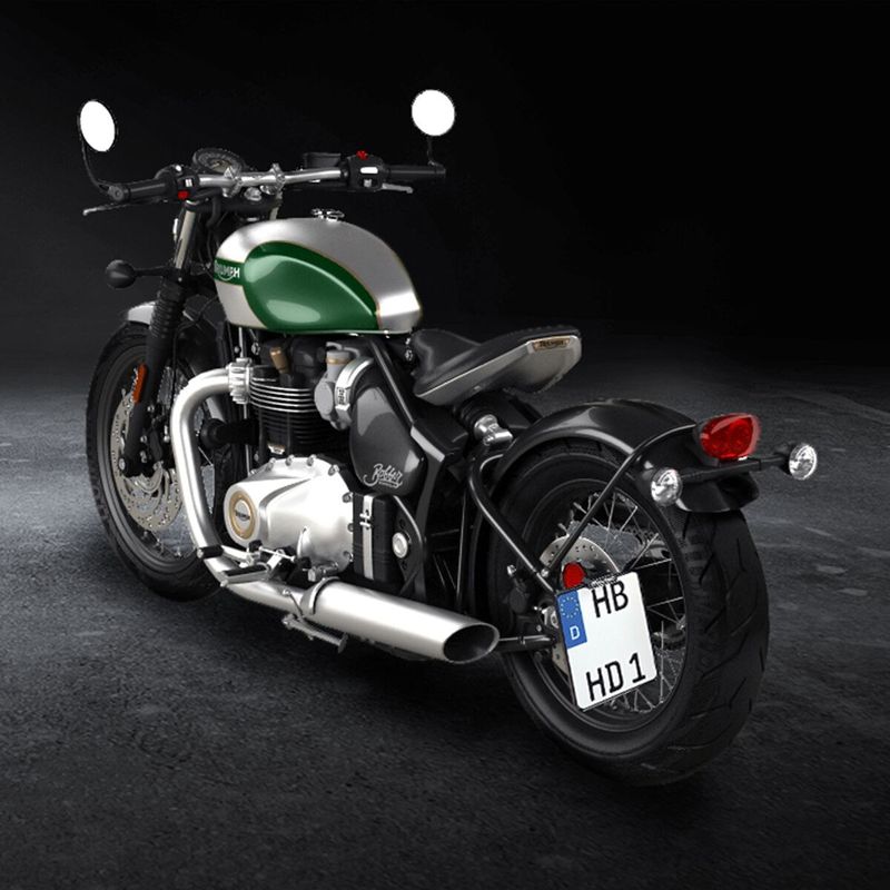 Nummerplåtshållare Heinz Bikes Bonneville Bobber 17-20 svart Sverige