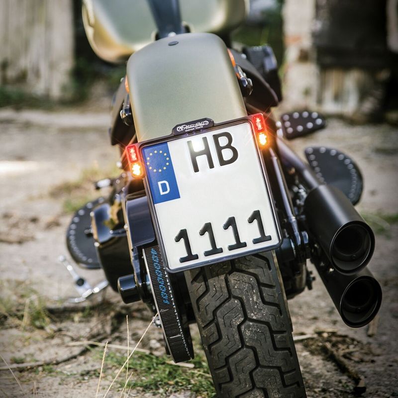 Nummerplåtshållare HeinzBikes All-Inn 2.0 200mm krom universal HBKZ2.0-MB-3TS-C