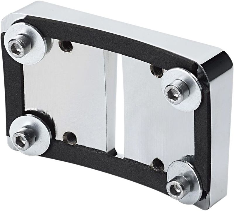 Adapter nummerplåtshållare HeinzBikes Blokks Fits models with classic m.fl. krom