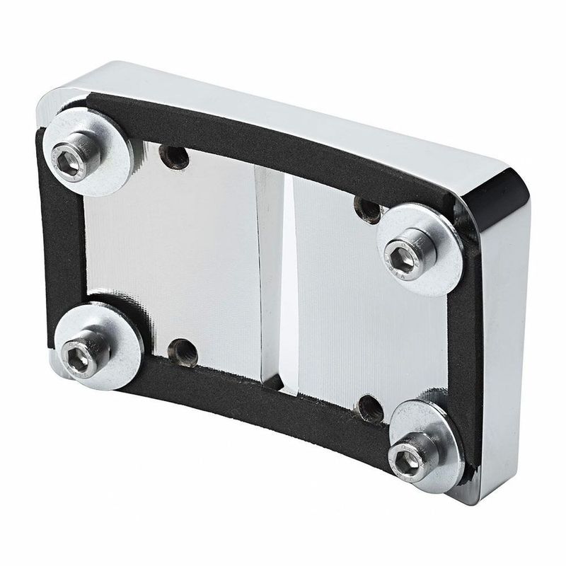 Adapter nummerplåtshållare HeinzBikes Blokks Fits models with classic m.fl. krom