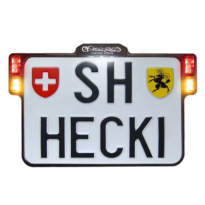Nummerplåtshållare HeinzBikes All-Inn 2.0 140mm svart universal HBKZ2.0-MB-3TS-CH