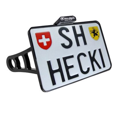 Nummerplåtshållare sidomontering HeinzBikes 140mm svart Dyna 06-17 HBSKZ-FX-CH