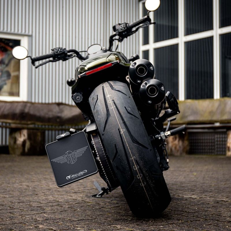 Nummerplåtshållare sidomonterad Heinz Bikes Schweiz Pan America 21-24
