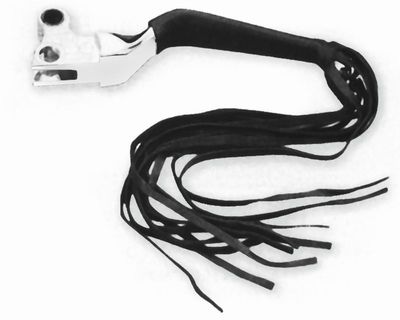 Kåpor handtag Drag Specialties Fringed läder svart H-D 96-17