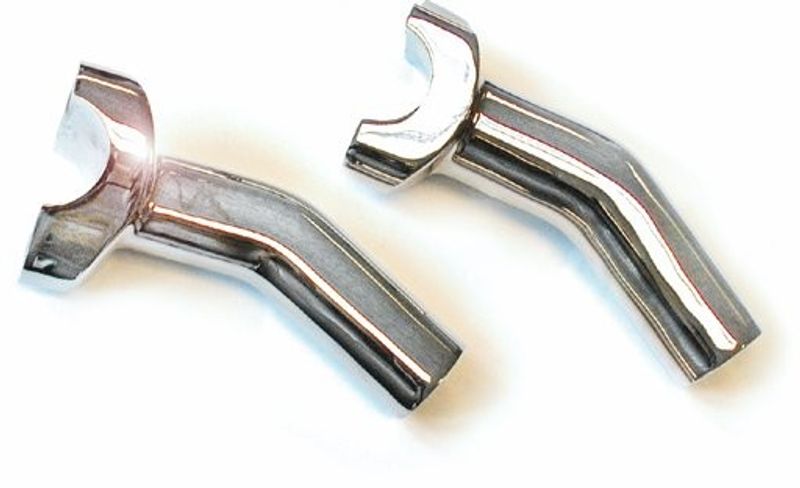 Risers bakåtböjda originaltyp utan överklammer MCS 4.5" höjd krom