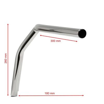 D66 Handlebars Pasadena Style, 1  chrome