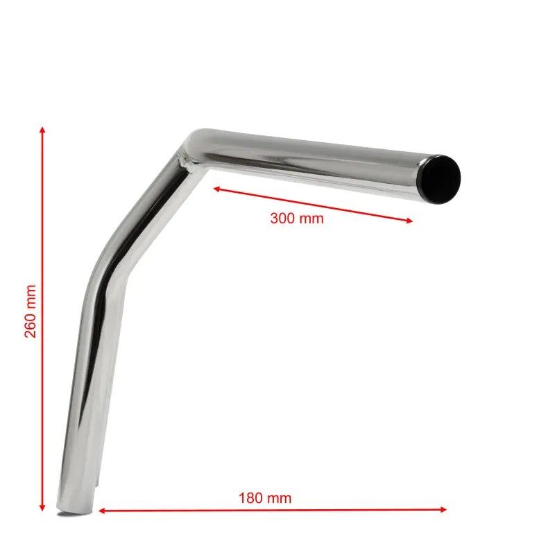 D66 Handlebars Pasadena Style, 1  chrome