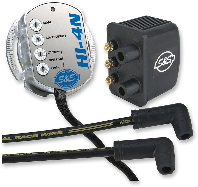 Tändsats S&S HI-4N tändmodul, spole och tändkablar Big Twin 70-99
