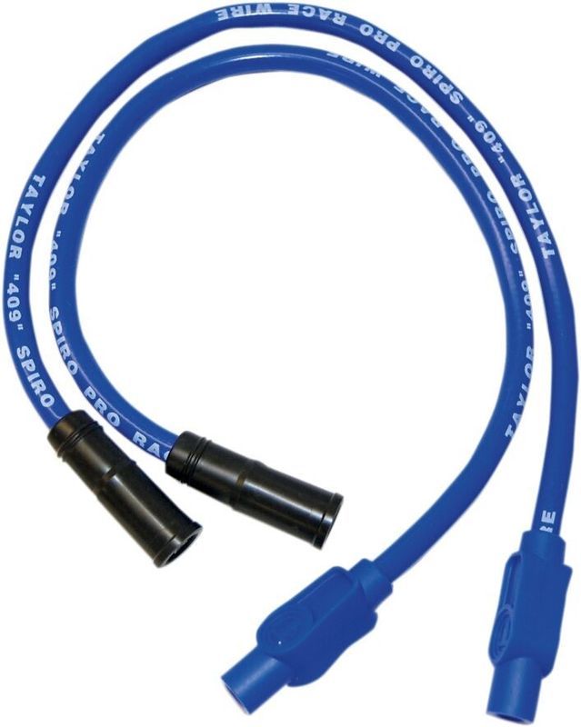 Kabelsats tändstift Sumax 409 Custom-Fit Touring 99-08, Sportster 04-06 blå