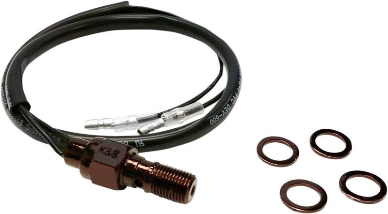 K&S Technologies Hydraulic Brake Light Switch Hyd Brake Lgt Sw 3/8 Blk