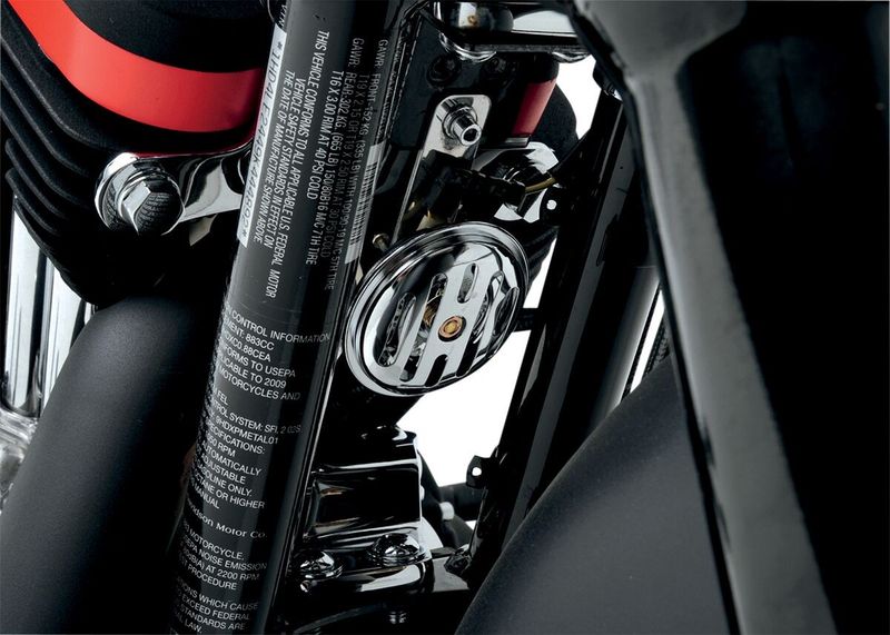 Signalhorn Drag Specialties mini 2.5" slitsad krom