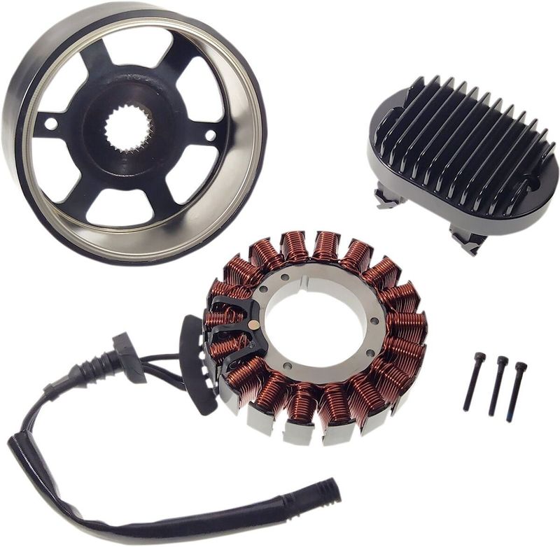 Generator Drag Specialties Softail 18-24 svart
