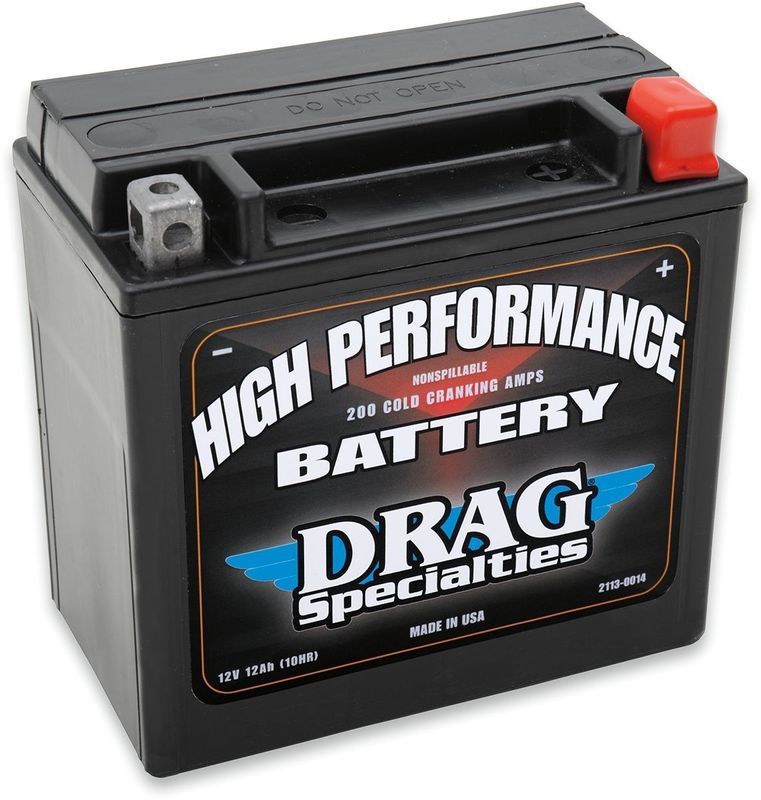 Batteri Drag Specialties Europe Maintenance Free svart