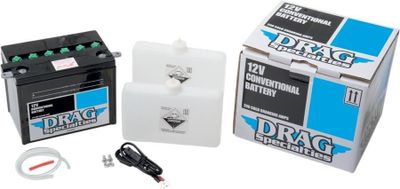 Batteri Drag Specialties Conventional svart Touring 74-84, Sportster 78