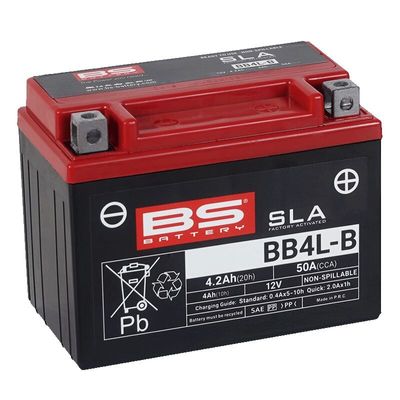 Batteri BS Battery SLA Factory-Activated AGM Maintenance-Free 50 BB4L-B