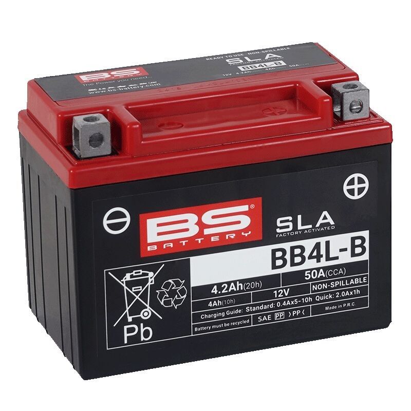 Batteri BS Battery SLA Factory-Activated AGM Maintenance-Free 50 BB4L-B