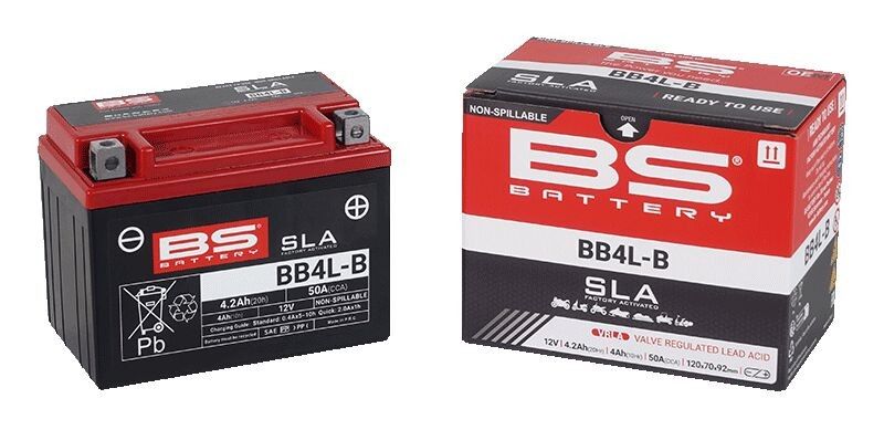Batteri BS Battery SLA Factory-Activated AGM Maintenance-Free 50 BB4L-B