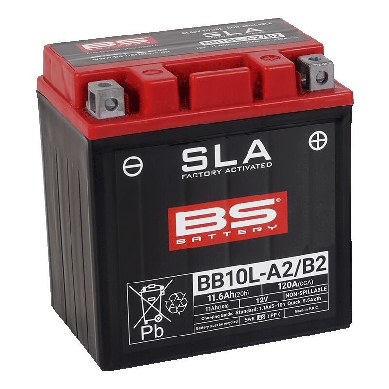 Batteri BS Battery SLA Factory-Activated AGM Maintenance-Free 130 BB10L-A2/B2