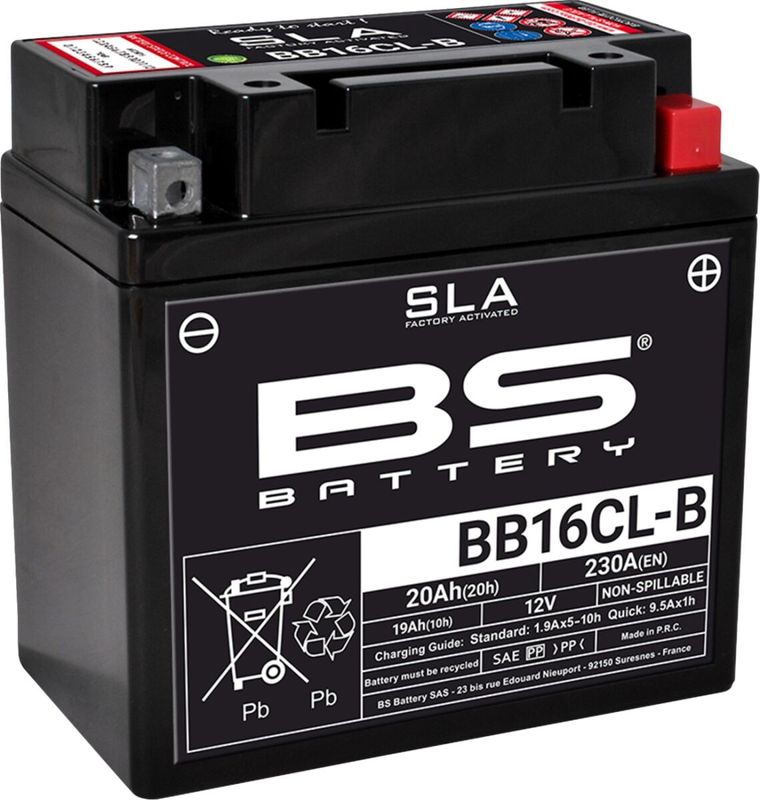 Batteri BS Battery SLA Factory- Activated AGM 230 BB16CL-B