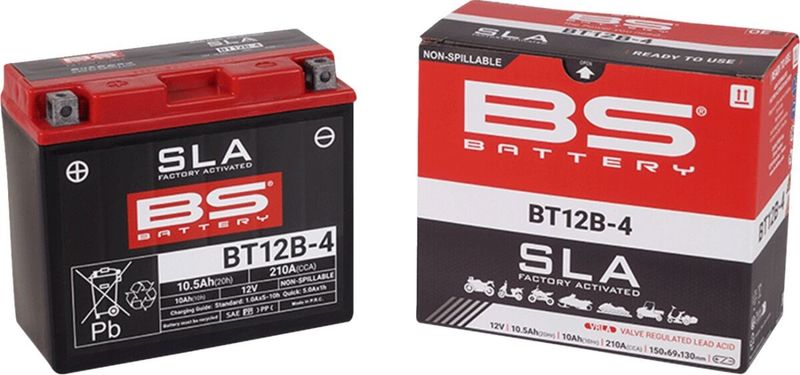 Batteri BS Battery SLA Factory- Activated AGM 210 BT12B-4