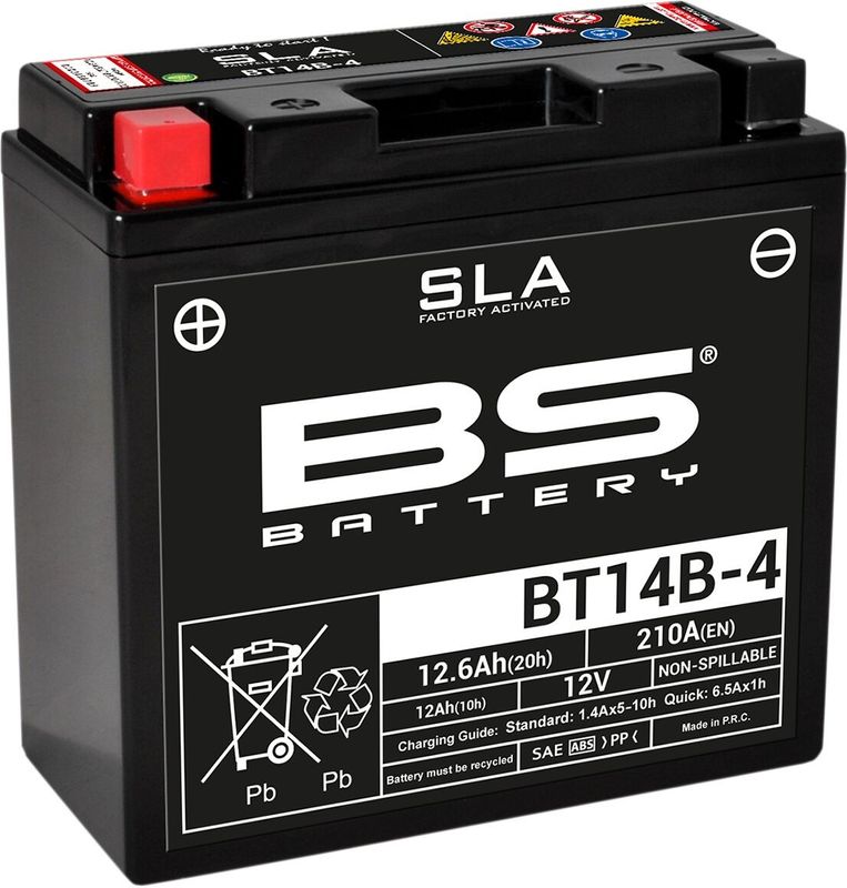 Batteri BS Battery SLA Factory- Activated AGM Yamaha 99-22, Hyosung 09-16