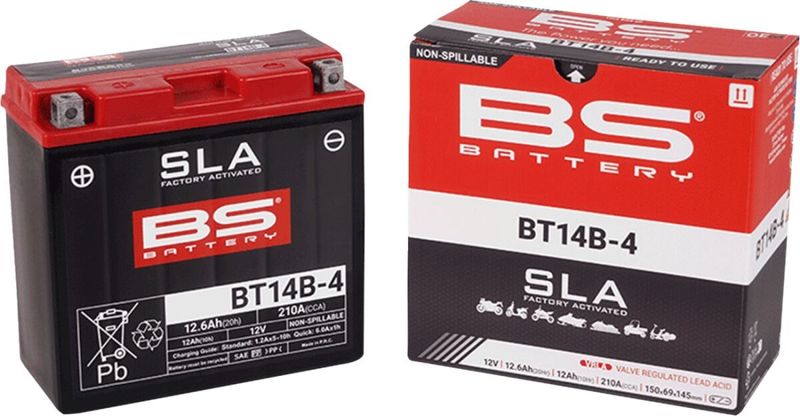 Batteri BS Battery SLA Factory- Activated AGM Yamaha 99-22, Hyosung 09-16