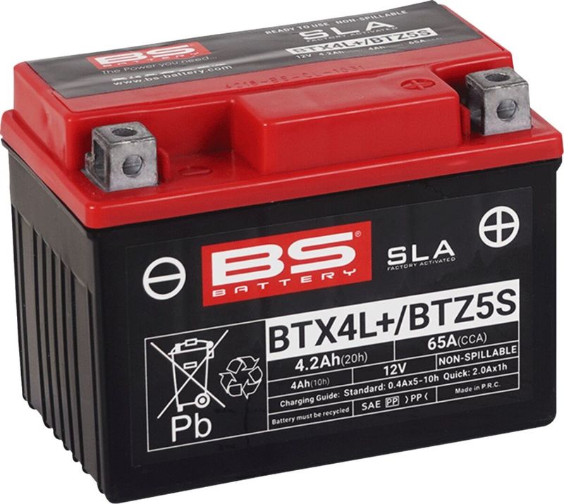 Batteri BS Battery SLA Factory- Activated AGM 50 BTX4L/BTZ5S