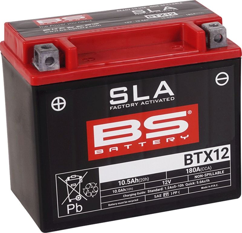 Batteri BS Battery SLA Factory- Activated AGM 180 BTX12
