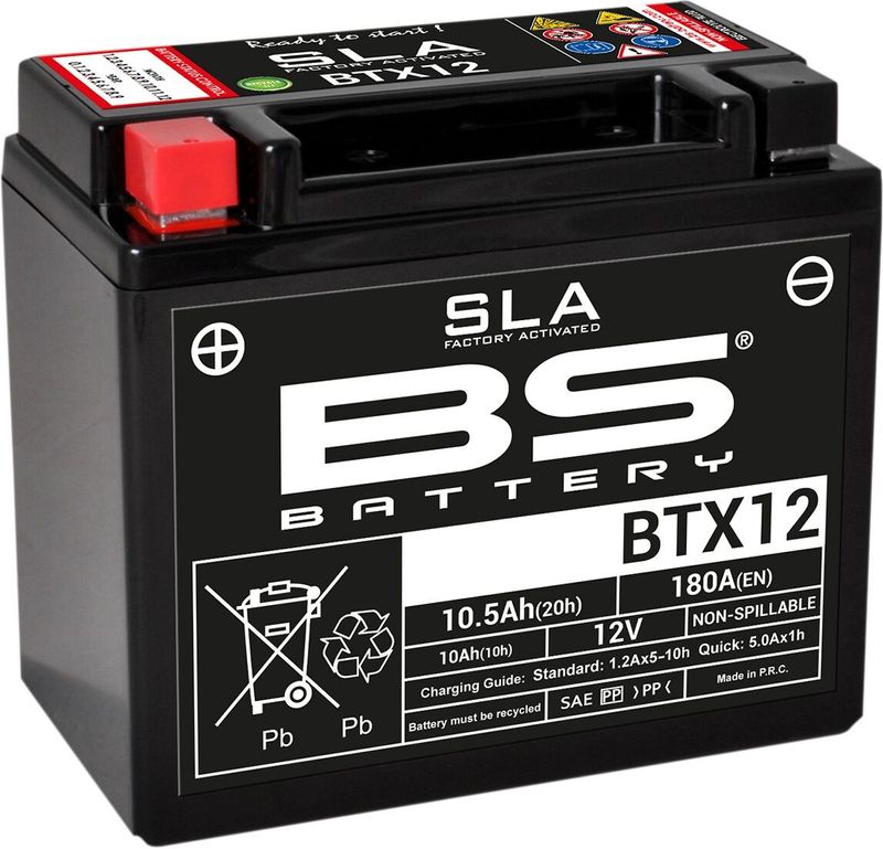 Batteri BS Battery SLA Factory- Activated AGM 180 BTX12